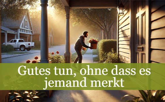 Gutes tun, ohne dass es jemand merkt