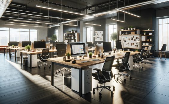 Aufgeräumte Arbeitsplätze im Büro