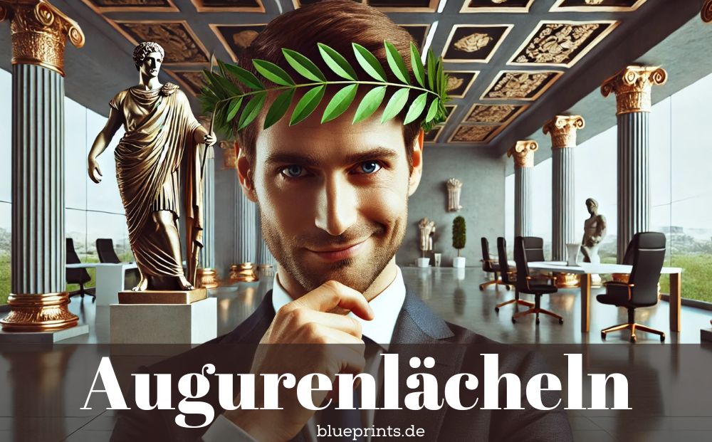 Ein Mann mit Augurenlächeln