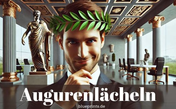 Ein Mann mit Augurenlächeln