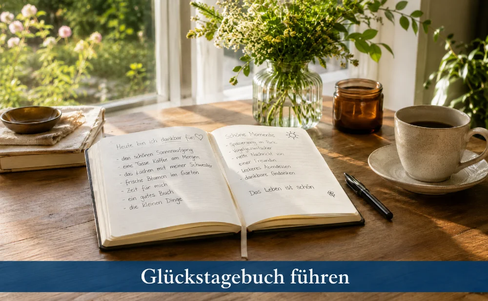 Glückstagebuch führen - Symbolbild