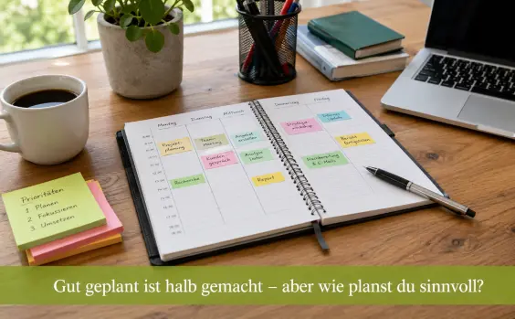 Ein Terminhplaner auf dem Schreibtisch