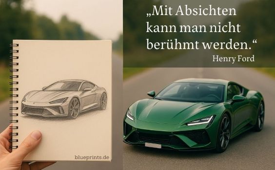 Henry Ford - Zitat - Handeln statt Absichten