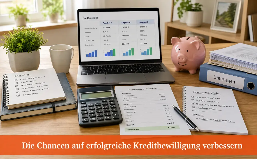 Finanzunterlagen auf dem Schreibtisch
