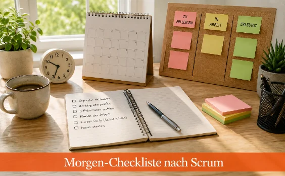 Morgen-Checkliste nach Scrum - Symbolbild