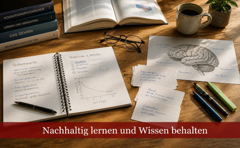 Nachhaltig lernen und Wissen behalten - Symbolbild