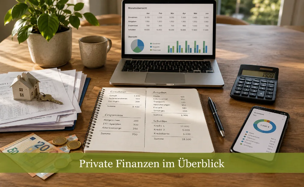 Private Finanzen im Überblick - Symbolbild