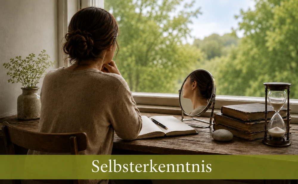 Selbsterkenntnis, Frau im Spiegel - Symbolbild