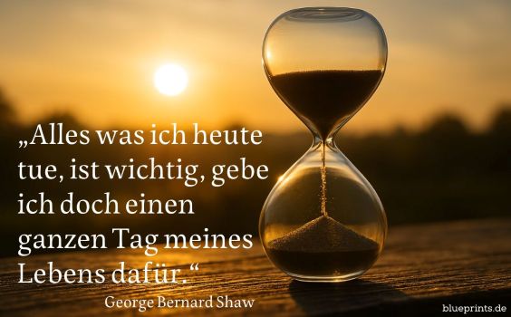 Sanduhr bei Sonnenaufgang