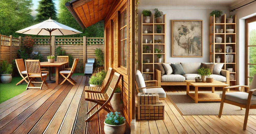 Terrasse und Wohnzimmer