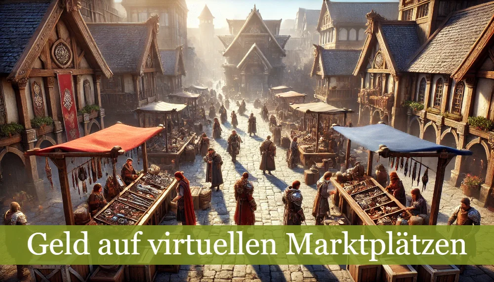 Geld auf virtuellen Marktplätzen - Symbolbild