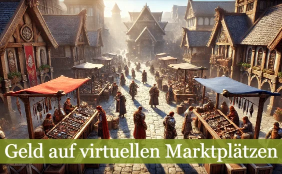 Geld auf virtuellen Marktplätzen - Symbolbild