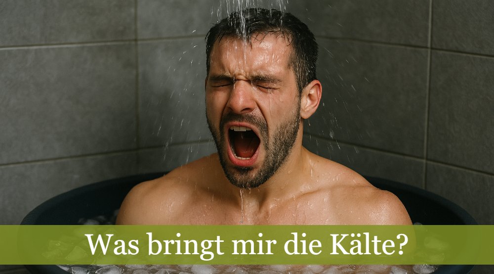 Mann beim Kältebad