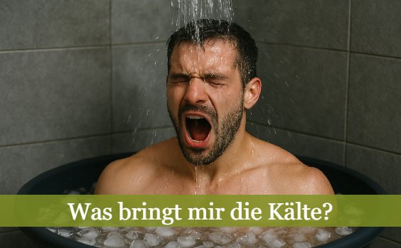Mann beim Kältebad