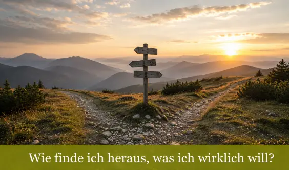 Eine Weggabelung in den Bergen