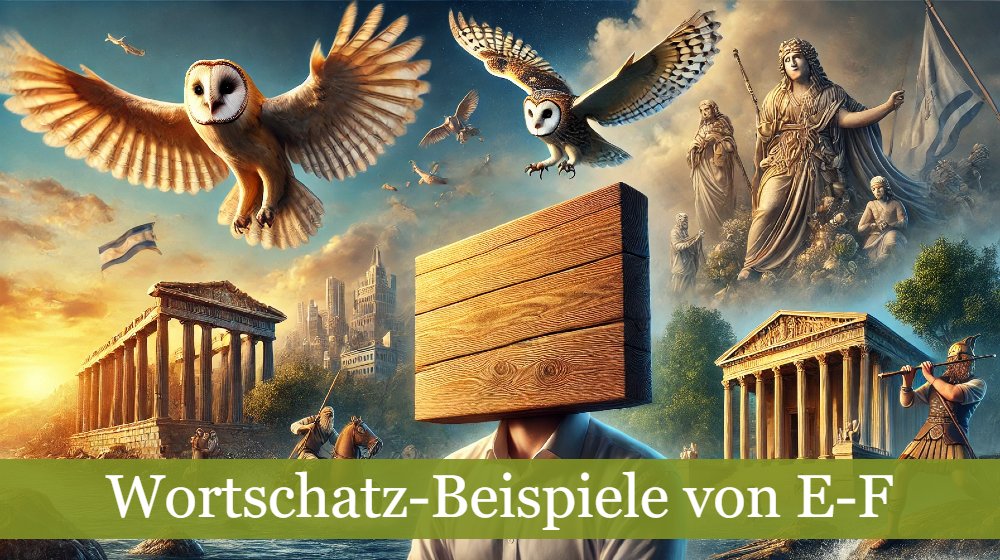 Wortschatz-Beispiele von E bis F