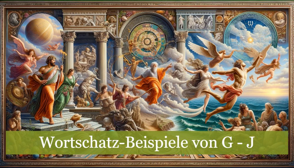 Wortschatz-Beispiele von G bis J