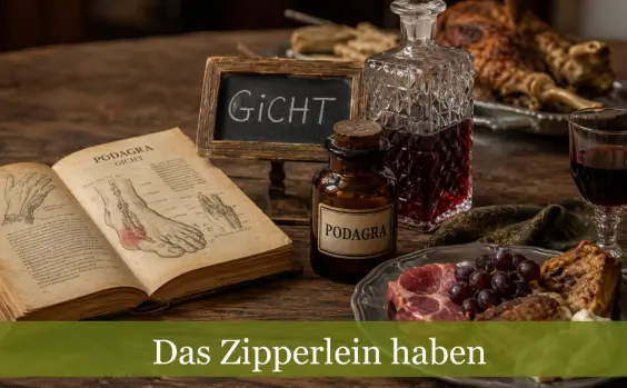 Eine Kollage zu Gicht