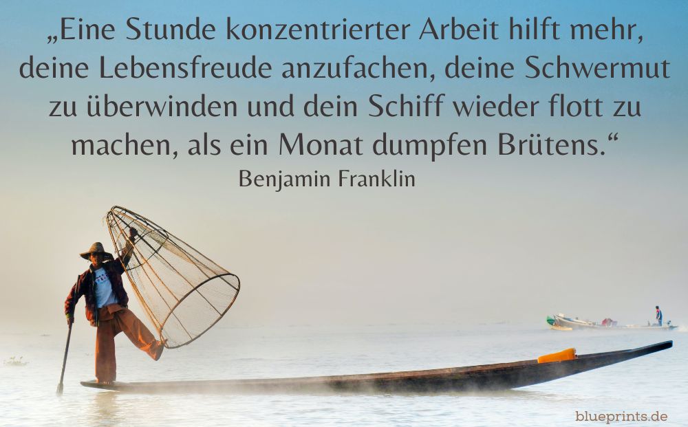 Fischer mit Freude bei der Arbeit