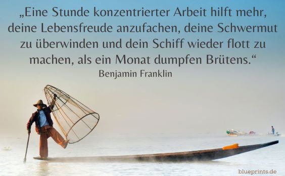 Fischer mit Freude bei der Arbeit