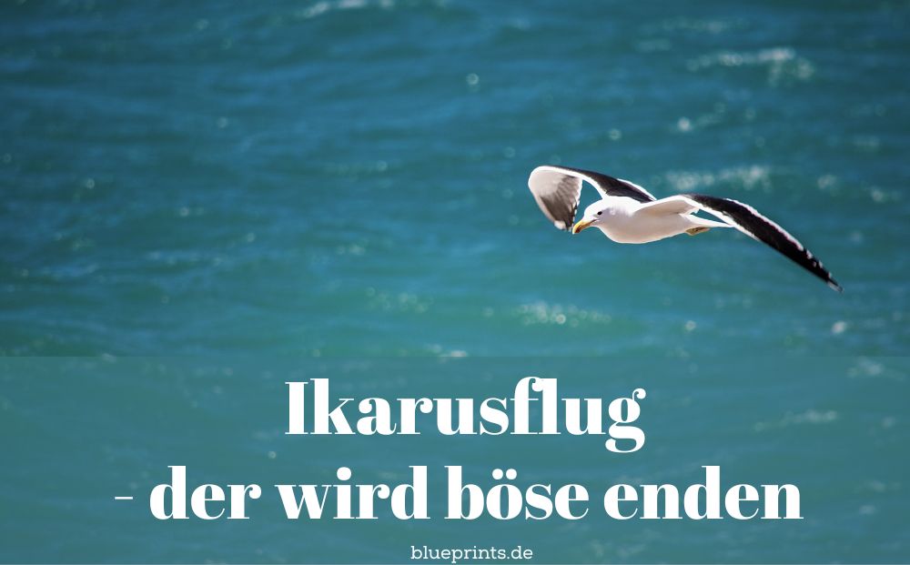 Möwe fliegt über offener See