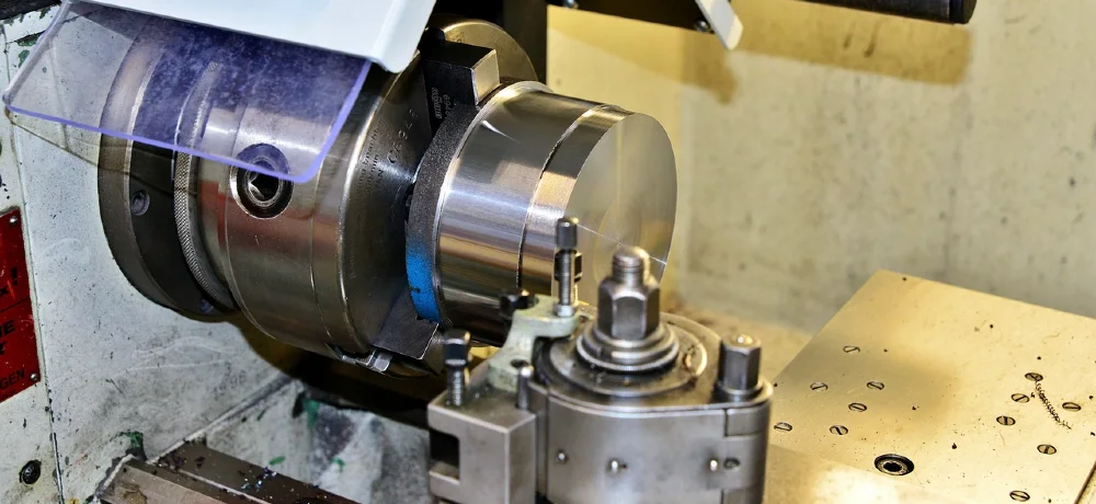 Drehmaschine mit Werkstück