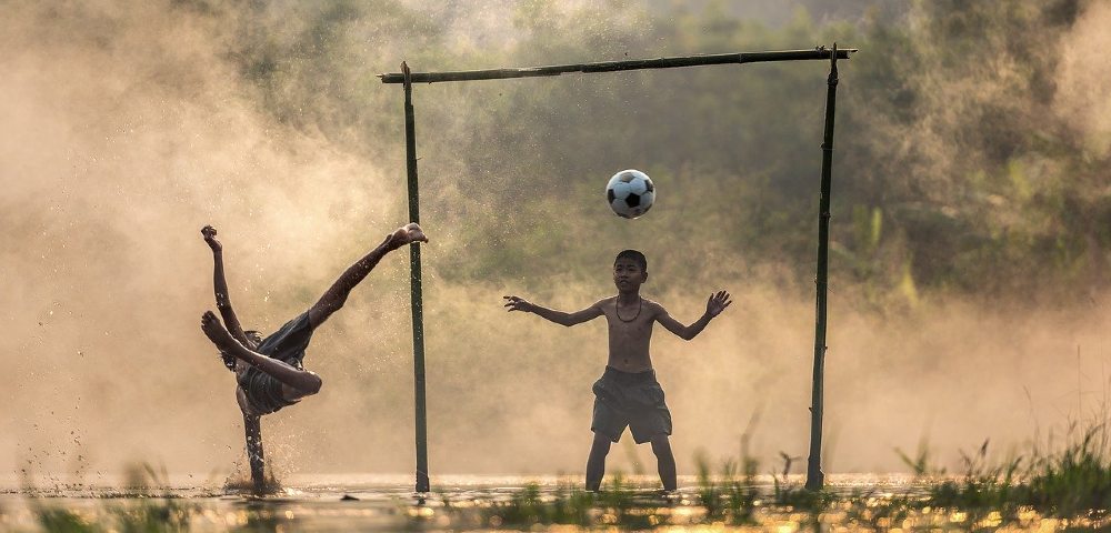 Fussball Kinder Urwald