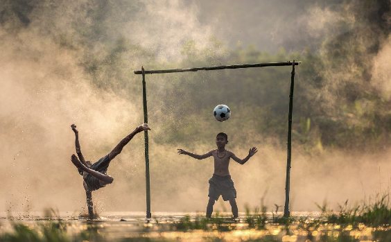 Fussball Kinder Urwald