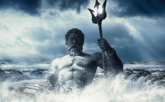 Poseidon Dreizack Gischt