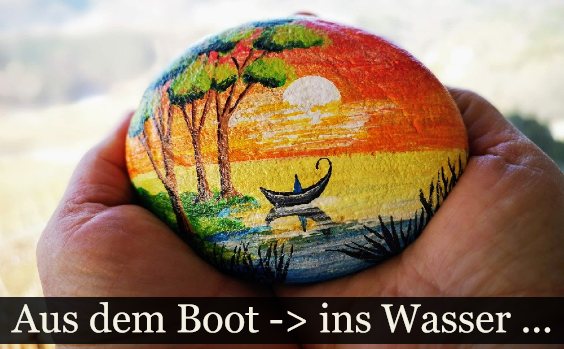 Wasserspiegel Stein Boot