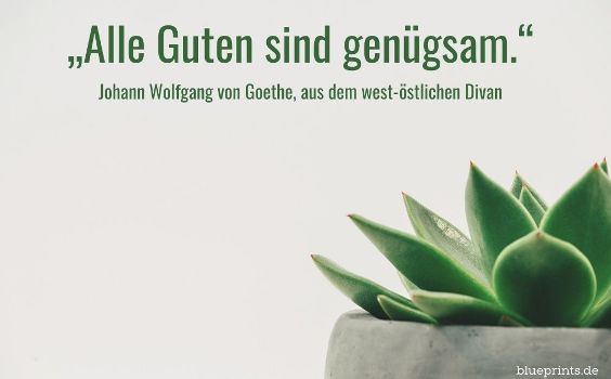 Goethe über die Guten