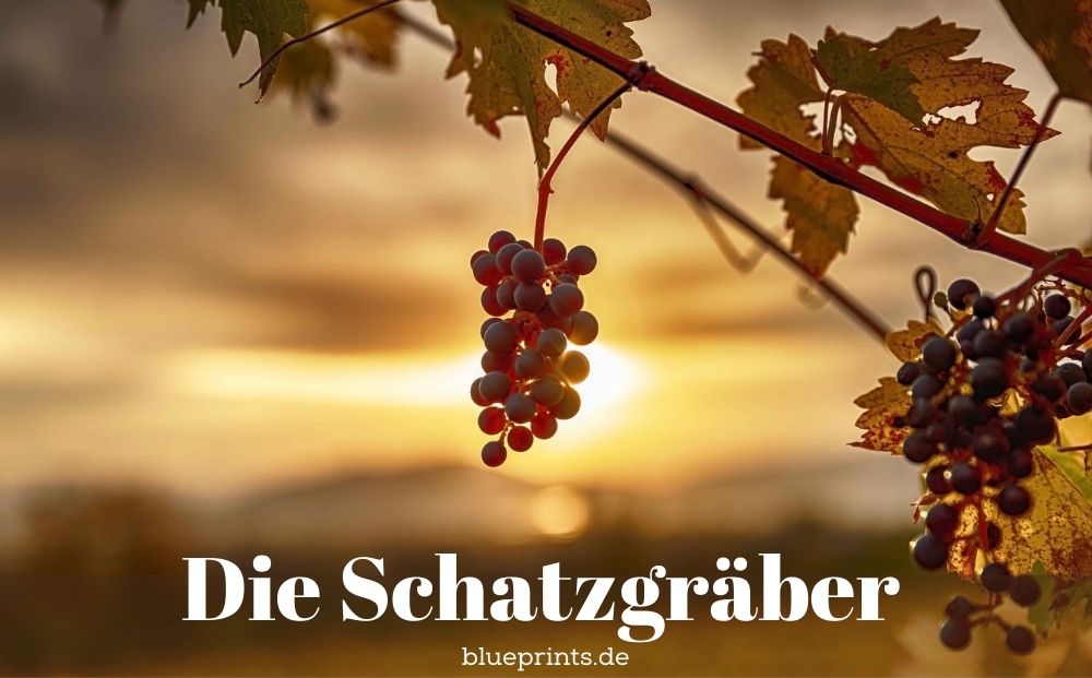 Weinrebe vor einem Sonnenuntergang