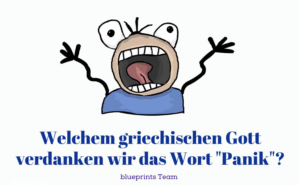 Cartoon Figur in Panik