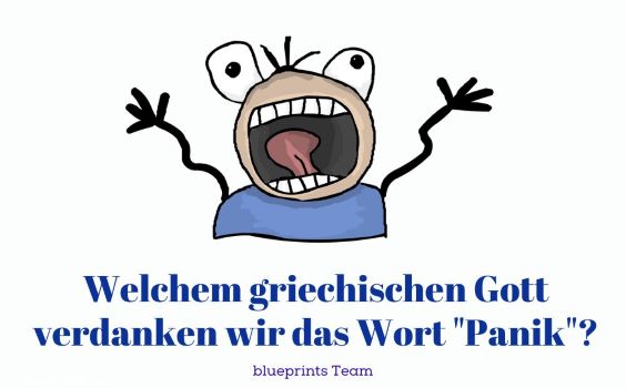 Cartoon Figur in Panik