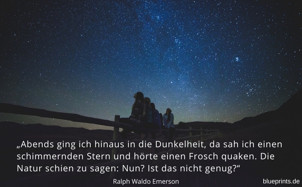 Ralph Waldo Emerson über ist das nicht genug