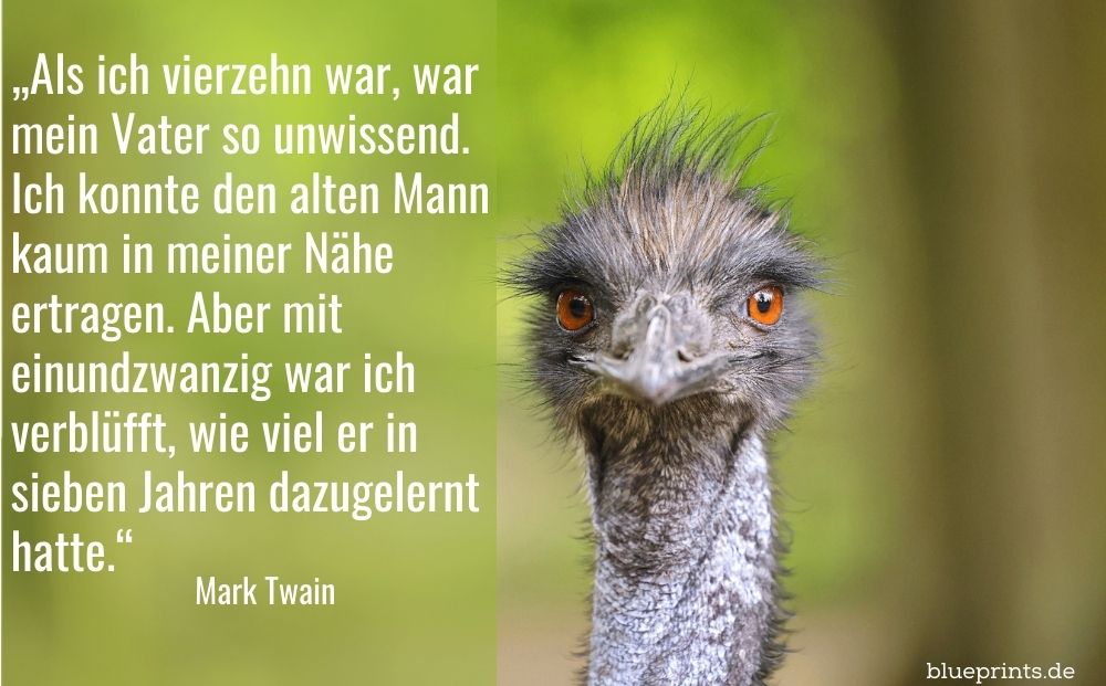 Ein Emu starrt uns an