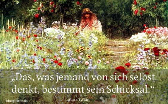 Ein Mädchen pflückt Blumen.