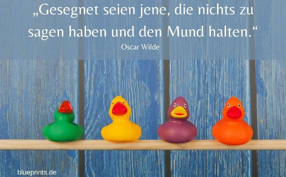 Oscar Wilde über den Mund halten