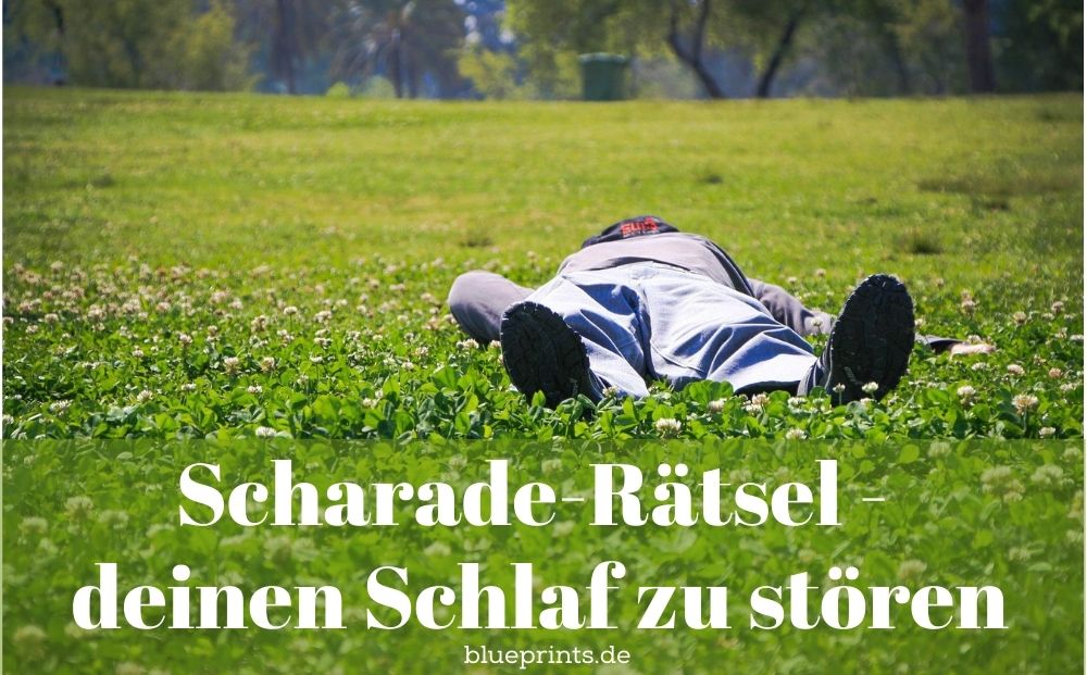 Jemand schläft im Gras