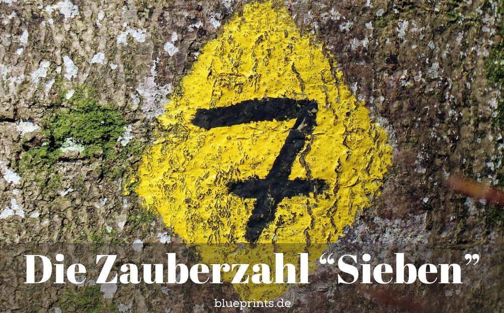 Eine 7 als Wandermarkierung