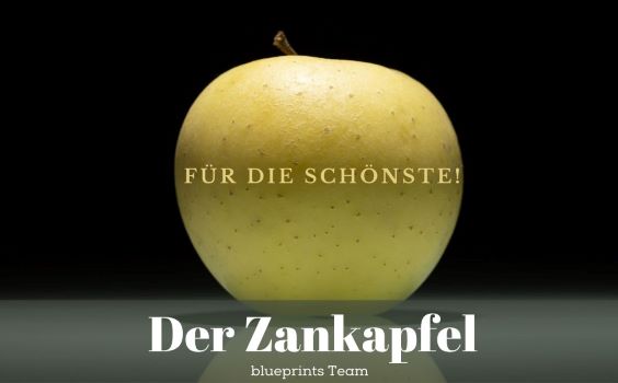Ein Apfel mit der Aufschrift "Für die Schönste!"