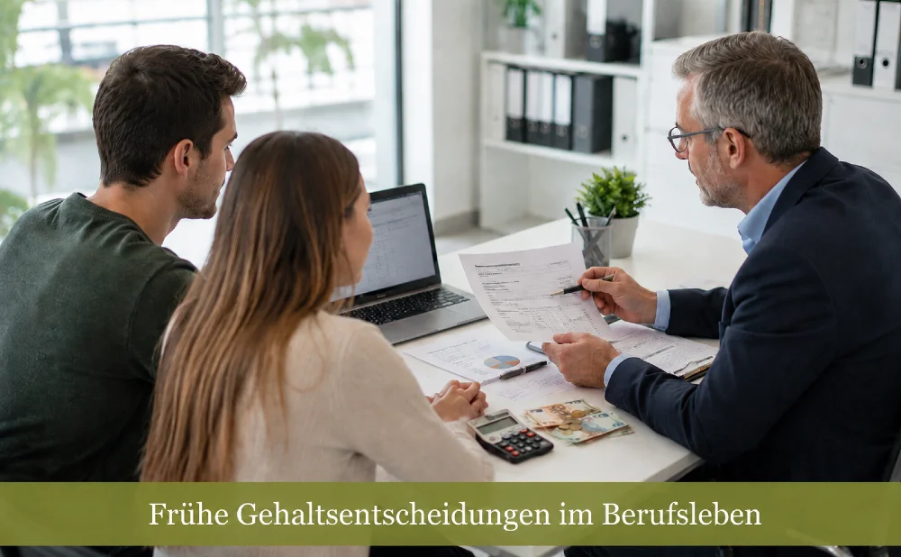 Frühe Gehaltsentscheidungen im Berufsleben - Symbolbild