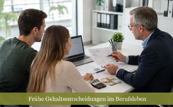 Frühe Gehaltsentscheidungen im Berufsleben - Symbolbild