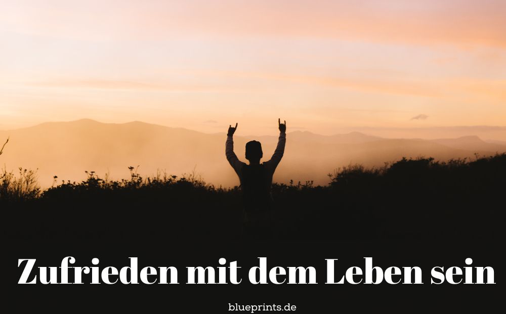 Jemand ist glücklich mit dem Leben