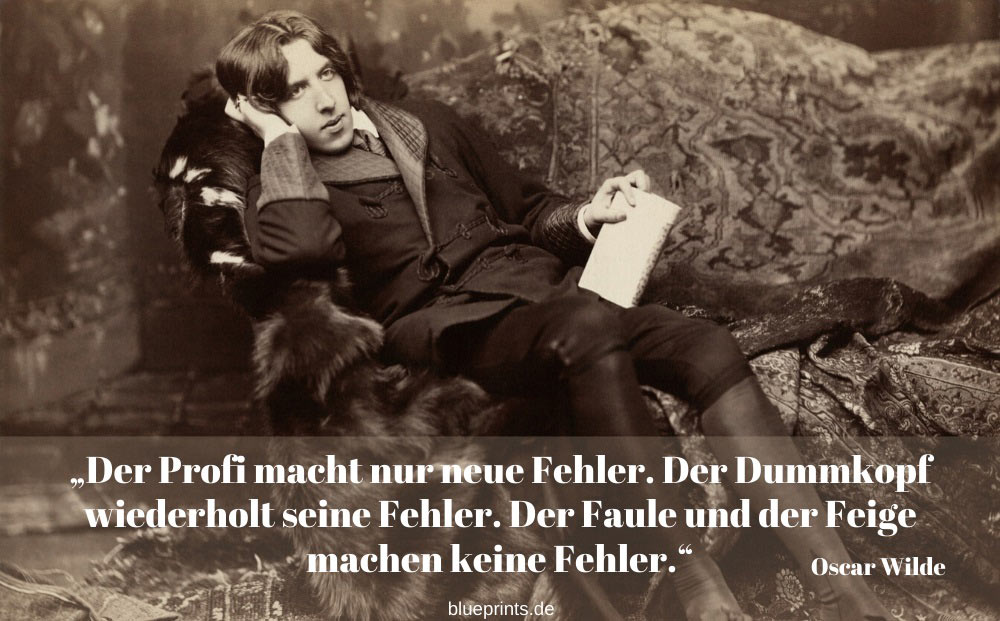 Oscar Wilde über das Machen von Fehlern