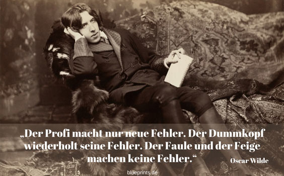 Oscar Wilde über das Machen von Fehlern