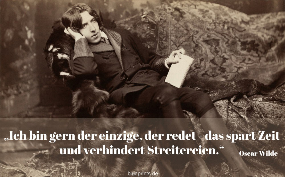 Oscar Wilde über selber reden