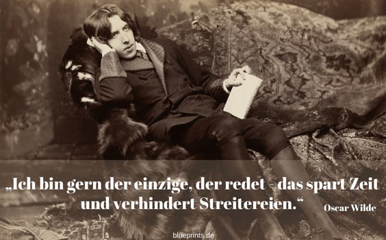 Oscar Wilde über selber reden