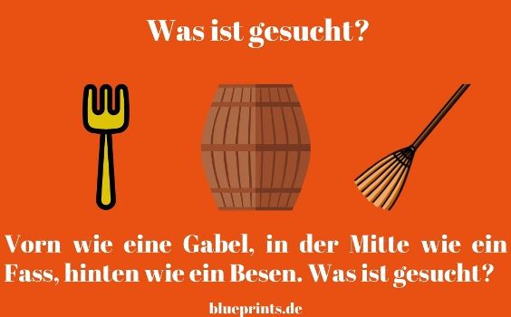 Rätsel - Vorn wie eine Gabel